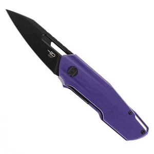 Cuchillo Plegable Bestech Niño Púrpura Mango G10 14C28N Borde Liso BG64D - Imagen 1 de 6