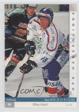 2001-02 Cardset Finland SM-Liiga Riku Hahl #30 Rookie RC