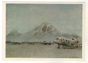 1975 "In the Ararat Valley" Airport. Aircraft Airline Plane OLD Russian Postcard - Picture 1 of 2