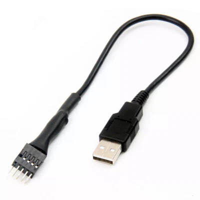 USB male to motherboard 9Pin male adapter 9-pin internal to external USB cable - Image 1 of 3