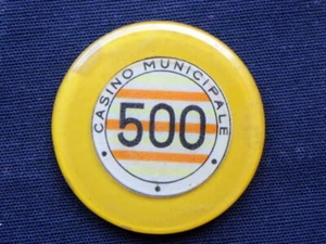 1950s ITALY rare CHIP 500 lire San Remo Casino Municipale - Picture 1 of 2