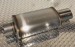 Magnaflow 14834 Mirror Finish Stainless Steel Universal Muffler w/ Tip (NEW) - Picture 1 of 4