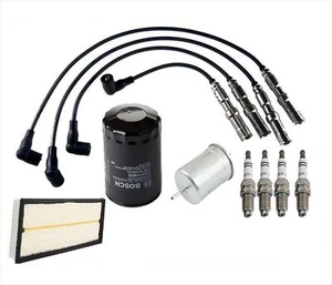 Tune Up Kit w/ Spark Plugs Wires Filters For Volkswagen Beetle Jetta 99-01 2.0L - Picture 1 of 6