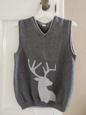 Janie and Jack Boys Deer Sweater Vest 12 NWOT - Image 1 of 4