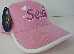 Pink Adjustable Embroidered Sexy Baseball Hat For Women Girls  - Picture 1 of 7