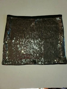 XXI mini skirt black Women’s metallic sequins Size L - Picture 1 of 3