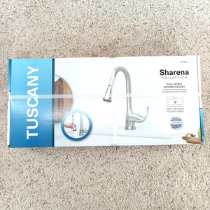 Tuscany Sharena One Handle Pull Down Kitchen Faucet Stainless Steel Finish NEW - Picture 1 of 13
