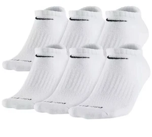 Nike Everyday Plus Cushion White no show Socks - 6 Pair Pack - NWT - Picture 1 of 6