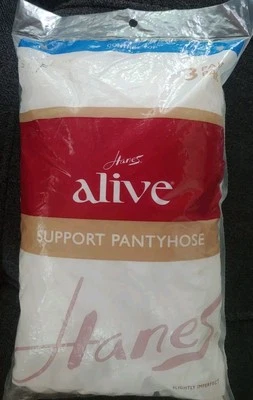 Pantimedias Hanes Alive Soporte Completo Punta R Control Top 3013 Blanco F Foto 1 de 3