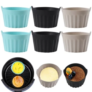 6p Air Fryer Egg Poacher Moulds Silicone Ramekins For Lamapee All Air Fryer Xmas - Picture 1 of 13