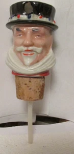 Tapón de botella de ginebra Beefeater de porcelana vintage Wade regcor Gran Bretaña - Imagen 1 de 3