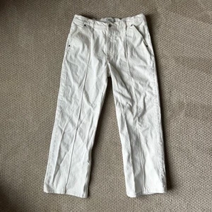 Abercrombie & Fitch The Baggy Mid Rise White Jeans Sz 30 10R - Picture 1 of 3