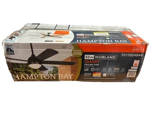 Morland 52 in. Smart Indoor/Covered Outdoor Matte Black Ceiling - Picture 1 of 3