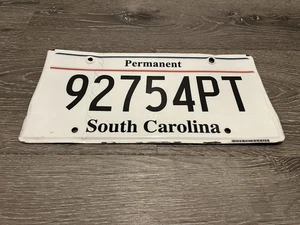 SOUTH CAROLINA PERMANENTES NUMMERNSCHILD #92754PT - abgelaufen & Sammlerschild - - Bild 1 von 8