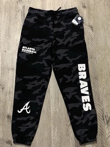 New Era Atlanta Braves Original Merchandise Black Camo Jogger Pants Size Medium - Bild 1 von 15