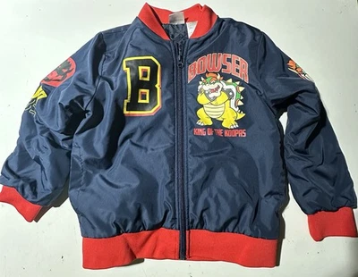 Nintendo Super Mario Bomber Jacket Bowser King Of The Koopas Size 8 - Image 1 of 4
