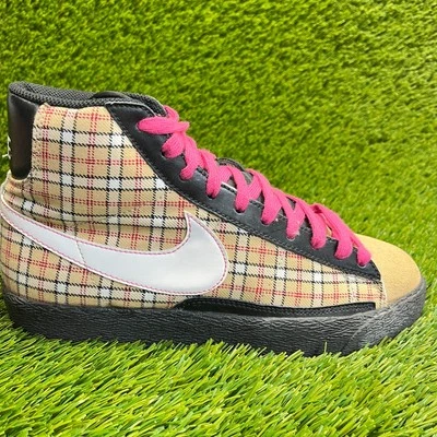 Nike Blazer Mid GS Girls Boys Size 7Y Brown Black Athletic Shoes Sneakers - Image 1 of 4