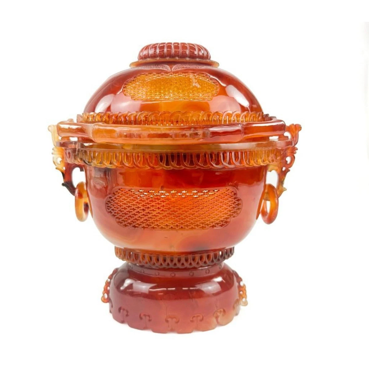 红玛瑙主要中国古董香炉| eBay