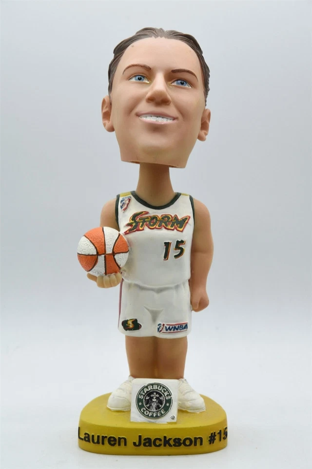 Bobble Dobbles Seattle Storm Jugador Más Valioso Lauren Jackson WNBA Baloncesto Bobblehead Muñeca Foto 1 de 4