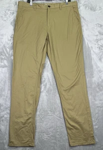 Zara Pants Men's Size 38x32 Khaki Premium Chino Trouser Slim Fit Casual Preppy - Picture 1 of 11