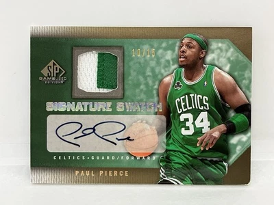 PAUL PIERCE 2007-08 NBA SP Game Used Signature Swatch Auto Patch /15 - #SS-PP - Image 1 of 4