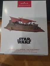 New in Box 2023 Hallmark Jabba   s Sail Barge  The Khetanna Star Wars Ornament