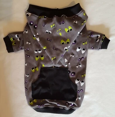 Sudadera con capucha tejida Scary Eyes abrigo perro cachorro taza de té ropa para mascotas 4xs - grande Foto 1 de 4