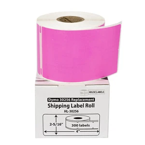 Etiquetas de envío DYMO LW 30256 COLOR grandes térmicas directas ROSA (25) rollos de 300 - Imagen 1 de 9