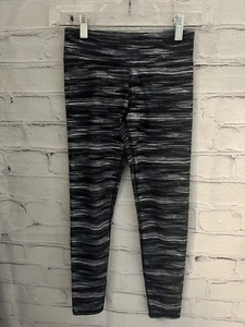Athletic Works Activewear Black/White/Gray Leggings EUC Girl's Size M (7/8) - Picture 1 of 4