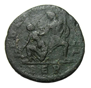 PHOENICIA, BERYTUS. AE 28. ELAGABALUS 218-222 AD. POSEIDON REVERSE. RARE. - Picture 1 of 2