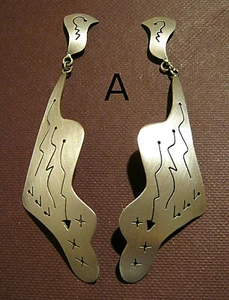 Ohrstecker, 925er Silber, mattiert, Handarbeit. -Verschiedene Designs! - Bild 1 von 6
