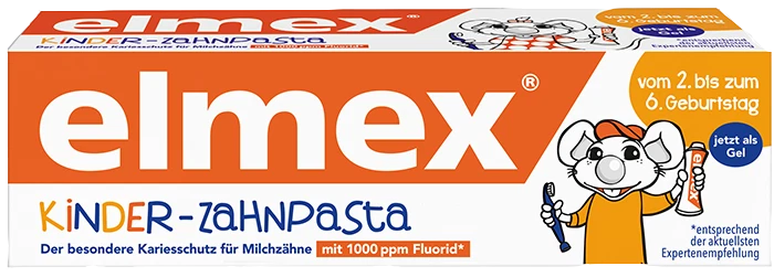 KINDER-BABYARTIKEL Elmex Kinder Zahnpasta 2 bis 6 Jahre mit Aminfluorid Schutz 50ml