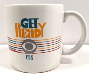 Vintage Preowned CBS Get Ready TV With K-MART Logo White Ceramic Coffee Mug - Picture 1 of 6