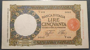 ITALIA 50 LIRE 01/06/1938 EBC - Picture 1 of 2