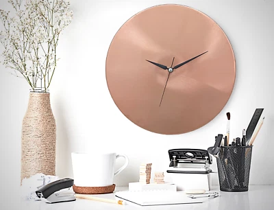 Modern Minimalist Handmade Pure Copper Wall Clock for Art Deco Wall Decor - Image 1 of 4