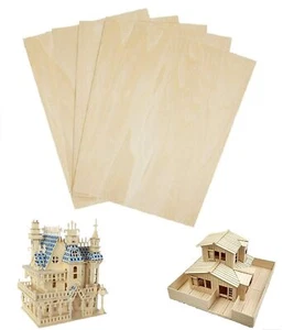 Basswood Sheets Unfinished Plywood for Crafts - 5 PCS 1/16 x 8 x 12Inch Thin ... - Picture 1 of 6