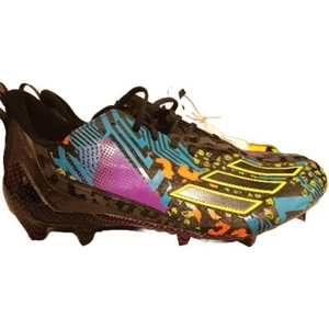 adidas Men's adizero 12.0 Mismatch Football Cleats IG9569 Black/Multi NIB - Picture 1 of 6