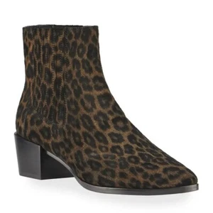 NWOB $425 RAG & BONE Rover Chelsea Suede Booties in Leopard Print - Picture 1 of 12