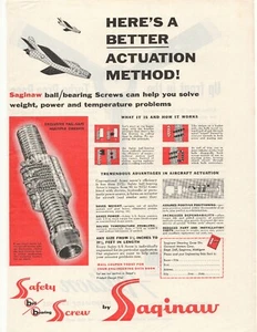 1955 Saginaw Steering Gear Division Advertisement Saginaw, Michigan - Imagen 1 de 1