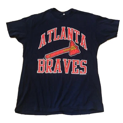Camiseta De Colección ATLANTA BRAVES Adulto XL Stedman 1989 Logo7 EE. UU. Delgada MLB Años 80 Foto 1 de 4