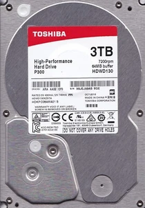 Toshiba HDWD130 HDWD130XZSTA ARAAA32/CF0 HDKPC08AMA01 S China OCT 2016 3TB A7-10 - Picture 1 of 6