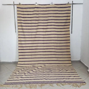 Vintage Handmade Moroccan Flat Weave Kilim Rug Berber Area Azilal Tribal Wool - Picture 1 of 23