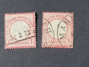 Deutsche Reich 1872 Mi 4 & 19 (small & large breast shields) used - Picture 1 of 2