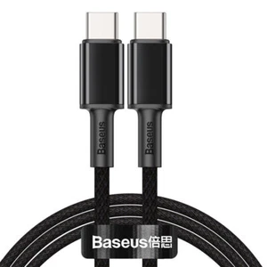 Cable de datos de carga rápida Baseus USB-C macho a USB-C macho de alta densidad en negro 1 m - Imagen 1 de 7