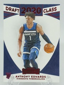 2020-21 Panini Contenders Anthony Edwards Draft Class RED FOIL Parallel RC SSP