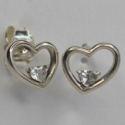 NUEVO AUTÉNTICO PANDORA ASIMÉTRICO CORAZONES DE AMOR PENDIENTE 297813CZ CON BOLSA DE GAMUZA Foto 1 de 4