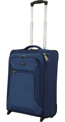 Leichter Bordgepäck Koffer 54 cm Weicher Stoff Rollen Trolley Blau Bowatex - Bild 1 von 4