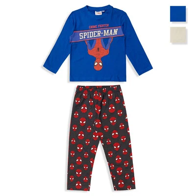 Pigiama Marvel Spiderman lungo ufficiale maniche lunghe in cotone bambino 5570 - Imagen 1 de 4