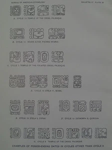 Maya Hieroglyphen Periode Enddatum Mesoamerikanisch 1915 - Bild 1 von 2