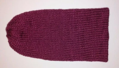 ¡NUEVO! Gorro turbante tejido doble borgoña 3 en 1 - talla única - extra largo - suave de lujo Foto 1 de 4